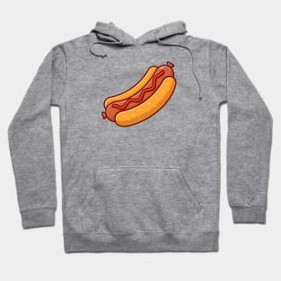 Hotdog Cartoon Vector Icon Illustration (5) Hoodie